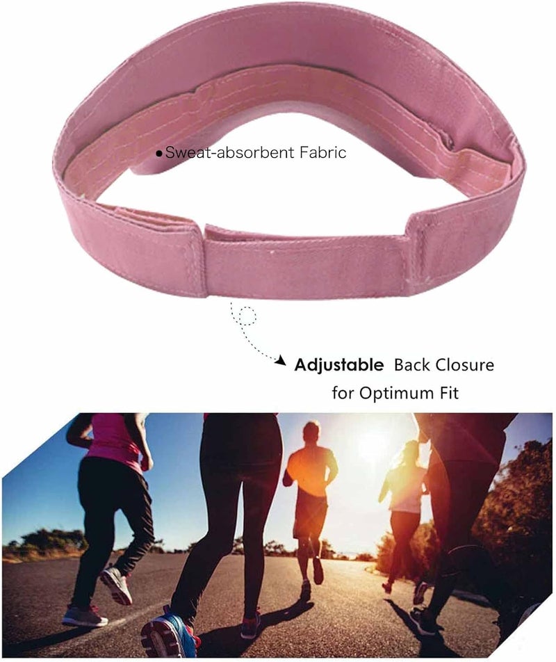 AZJ Store Sun Visor Hats for Women Men Adjustable UV Protection Outdoor Sports Golf Running Sun Caps - Image 3